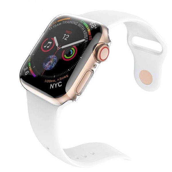 Чехол-накладка 2шт CDK для Apple Watch 44mm (Series SE1 / SE2 / SE3) | Silicone Face Case (08980) (clear) 022829-756 фото