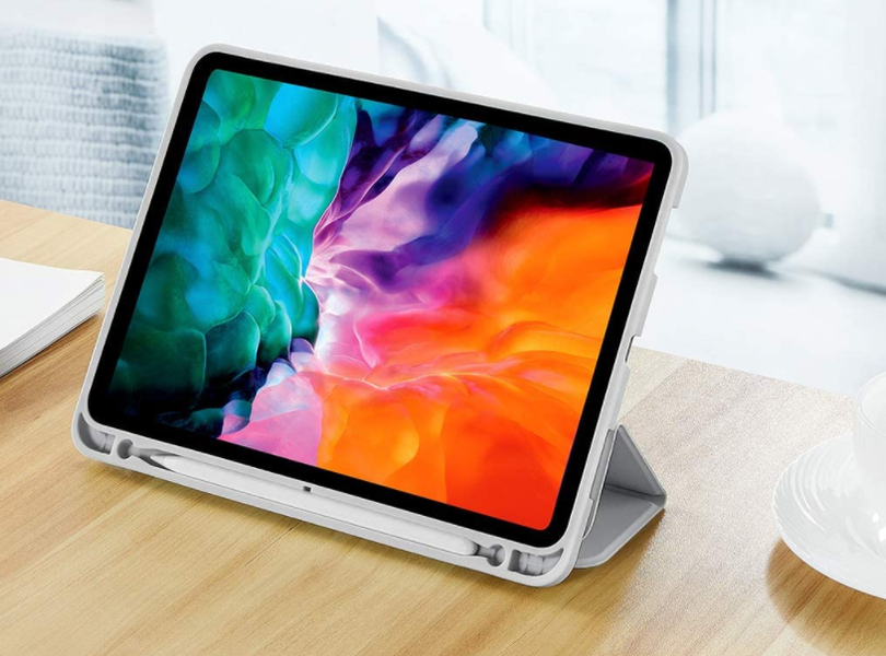 Чохол-книжка DK шкіра силікон Smart Cover Слот під стилус для Apple iPad Pro 12.9" 4gen 2020 (011191) (grey) 011191-586 фото