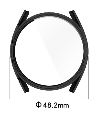 Чехол-накладка DK Пластик Gloss Glass Full Cover для Xiaomi Watch S2 46mm (black) 016256-124 фото