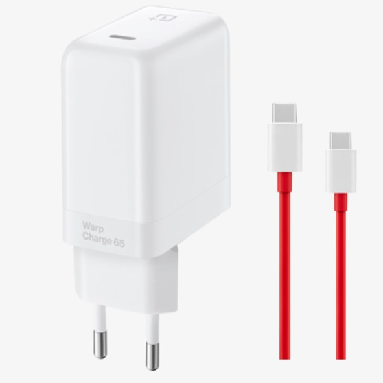 Зарядний пристрій + кабель OnePlus Warp Charge Type-C 65W Power Adapter (white) 013532-162 фото