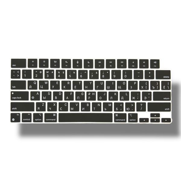 Накладка силікон на клавіатуру для Apple MacBook Pro 16" A2485 (2021) USA (013282) (black) 013282-690 фото