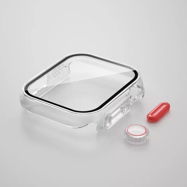 Чохол для накладка DK для Apple Watch 46 mm (Series 10) | Пластик Ultra Soft-Touch Glass Full Cover (clear) 020325-936 фото