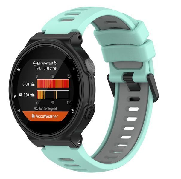 Ремінець DK для Garmin Forerunner 630 | Silicone Double Color Sport Band Classic (022055) (mint / grey) 022055-118 фото
