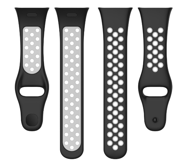 Ремешок DK Silicone Sport Band Nike для Xiaomi Redmi Watch 3 (black / grey) 016240-960 фото