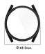 Чехол-накладка DK Пластик Gloss Glass Full Cover для Xiaomi Watch S2 46mm (black) 016256-124 фото 5