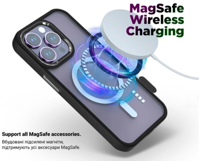 Чехол-накладка DK для Apple iPhone 13 Pro Max | MagSafe Composite Metal Edge (black) 018523-076 фото
