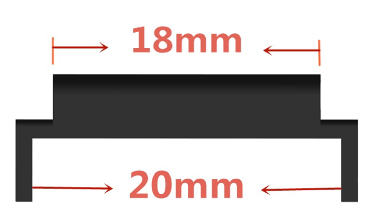 Перехідник DK Пластик з 18ммм на 20м під ремінець (2шт.) (014484) (black) 014484-124 фото