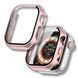 Чохол-накладка 2шт CDK для Apple Watch 46mm (Series 10/11) | Пластик Glass Full Cover (018479) (pink rose) 022805-328 фото 1