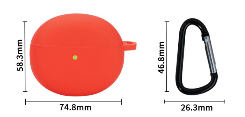 Чохол-накладка CDK Silicone Candy Friendly з карабіном для Oppo Enco Air 3i (012708) (red) 017513-074 фото