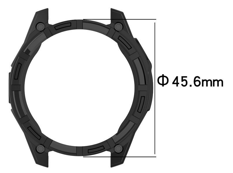 Чохол-бампер DK для Garmin Fenix 8 43 mm Amoled | Силікон Outlines (black) 018560-124 фото