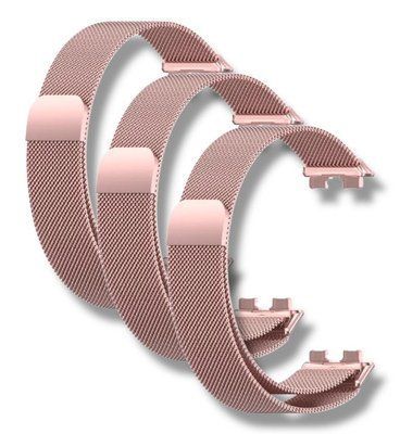 Ремешок 3шт CDK для Huawei Band 8 / 9 | Metal Milanese Loop Magnetic (015813) (pink rose) 021817-328 фото