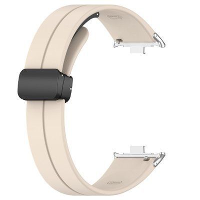 Ремешок CDK для Xiaomi Redmi Watch 6 | Silicone Sport Magnetic (017766) (ivory / black) 022747-089 фото