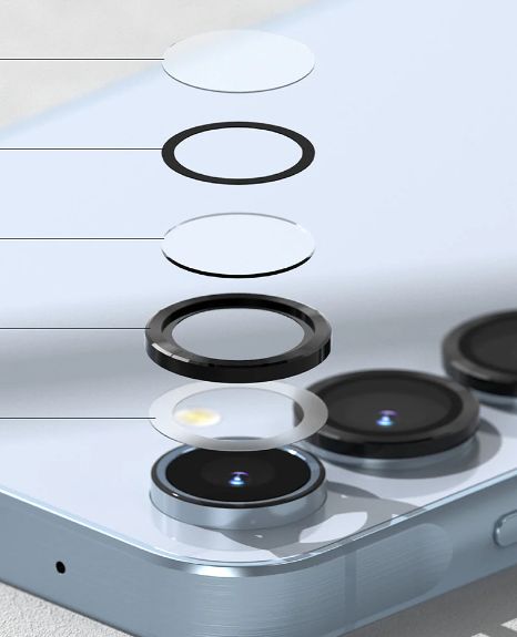 Защитное стекло на камеру DK Lens Metal Ring Eagle Eye для Samsung Galaxy A55 (A556) (017695) (black) 017695-062 фото