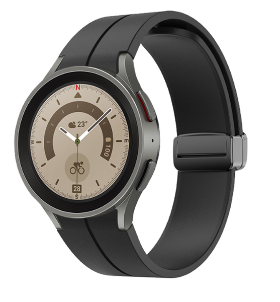 Ремінець CDK Silicone Sport Magnetic "L" для Samsung Watch6 Classic (R950/R955) 43 mm (015834) (black) 016368-124 фото