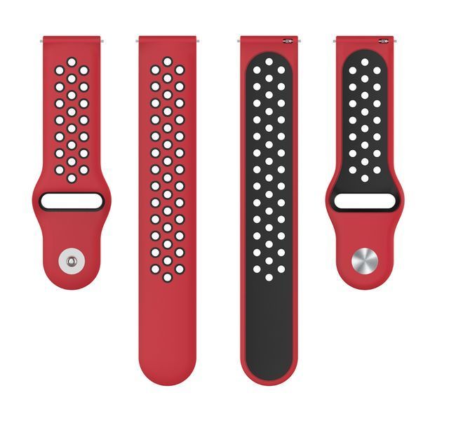 Ремешок CDK для Kospet Pulse | 22mm Silicone Sport Band Nike (011907) (red / black) 022968-996 фото