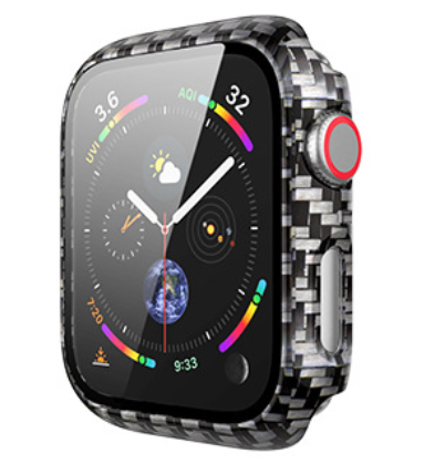 Чехол-накладка DK Пластик Carbon Glass Full Cover для Apple Watch 40mm (black) 011431-124 фото