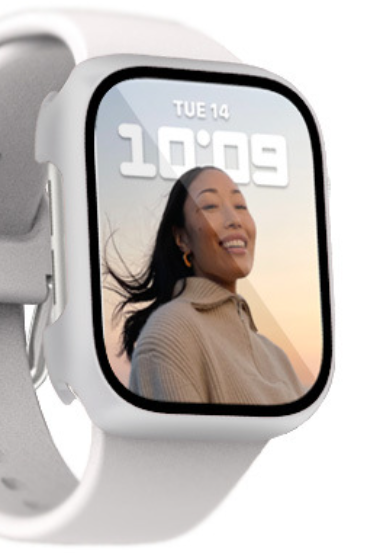 Чехол-накладка CDK Пластик Soft-Touch Glass Full Cover для Apple Watch 40mm (015071) (silver) 015072-227 фото