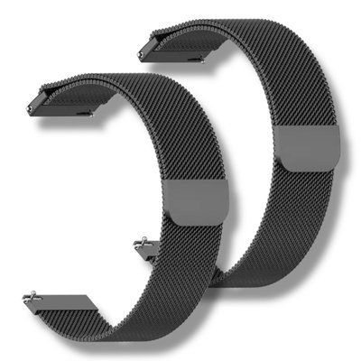 Ремешок 2шт CDK для Xiaomi Redmi Watch 5 Active | 22mm Metal Milanese Loop Magnetic (09650) (black) 022300-124 фото