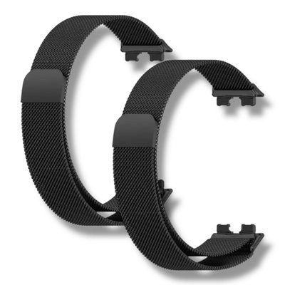 Ремінець 2 шт CDK для Huawei Band 10 | Metal Milanese Loop Magnetic (015813) (black) 021820-124 фото