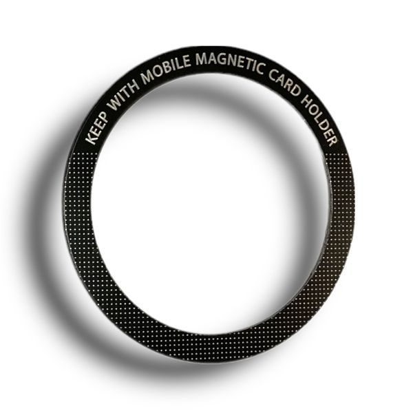 Стальная пластина для MagSafe Ring Letter на 3M скотче (Кольцо О / black) 014539-037 фото