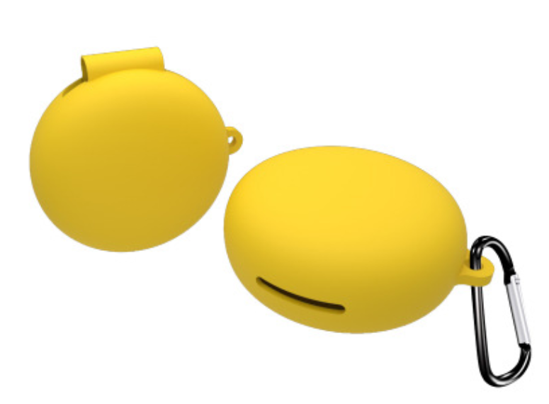 Чехол-накладка DK Silicone Candy Friendly с карабином для Oppo Enco W31 (yellow) 011167-147 фото