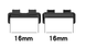 Переходник DK стальной под ремешок 16мм для Huawei Band 8 / 9 (2шт.) (black) 016261-124 фото 2