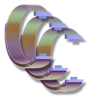 Ремінець 3 шт CDK для Huawei Watch Fit 4 | Metal Milanese Loop Magnetic (017793) (chameleon) 021999-329 фото