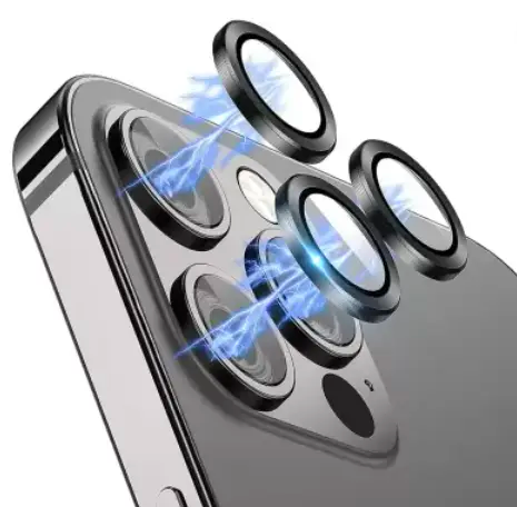 Захисне скло на камеру CDK Lens Metal Ring Eagle Eye для Apple iPhone 12 Pro (015724) (black) 017094-062 фото