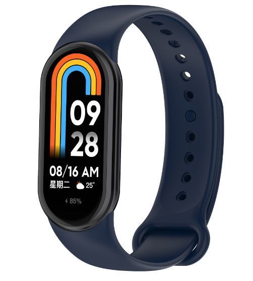 Ремінець 2 шт CDK для Xiaomi Mi Smart Band 9 | Silicone Sport Band (015812) (dark blue) 022276-132 фото