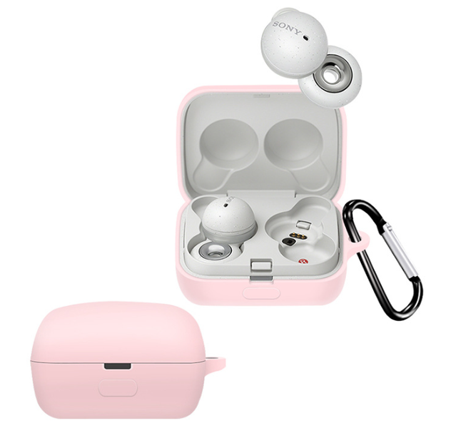 Чехол-накладка DK Silicone Candy Friendly с карабином для Sony LinkBuds WF-L900 (pink) 015153-068 фото