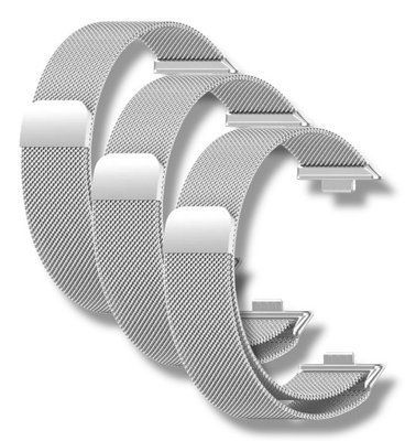 Ремінець 3 шт CDK для Huawei Watch Fit 4 | Metal Milanese Loop Magnetic (017793) (silver) 021999-227 фото