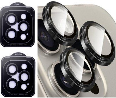 Захисне скло на камеру 2шт CDK для Apple iPhone 11 Pro Max | Lens Metal Ring Eagle Eye (015724) (black) 019612-062 фото