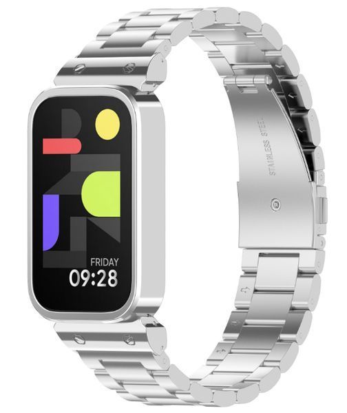Ремешок-бампер DK для Xiaomi Mi Smart Band 9 Active | Metal Fitlink Steel (018851) (silver) 018851-227 фото