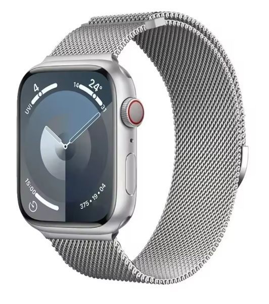 Ремешок CDK для Apple Watch 41mm (Series 7 / 8 / 9) | Metal Milanese Long Loop (022449) (silver) 022655-227 фото