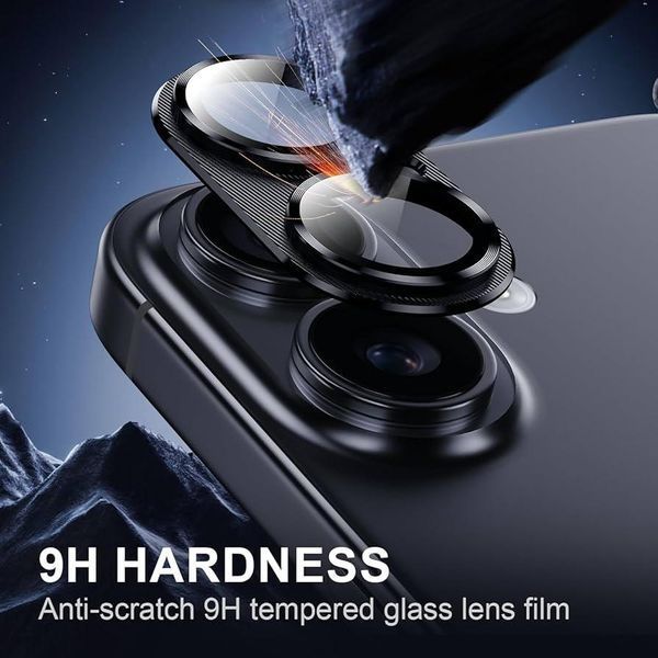 Защитное стекло 2шт CDK для Apple iPhone 16 Plus | на камеру CD Metal Armor (021404) (black) 021589-062 фото