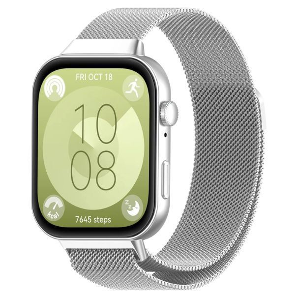 Ремінець 3 шт CDK для Huawei Watch Fit 4 | Metal Milanese Loop Magnetic (017793) (silver) 021999-227 фото
