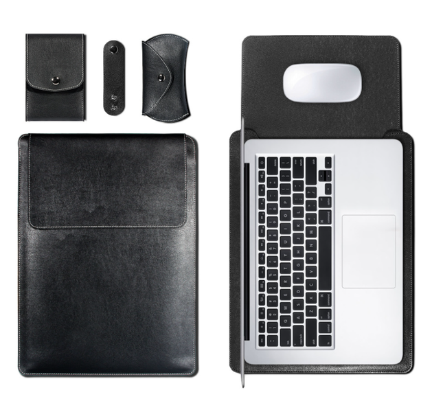Чохол-конверт CDK Leather 4в1 Envelope Kit для Apple MacBook Air 13" Retina 2018-2019(A1932)(013510) (black) 013799-690 фото