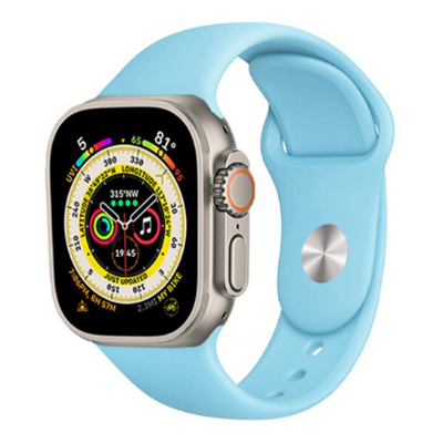 Ремешок DK для Apple Watch 42mm (Series 1 / 2 / 3) | M / L Silicone Sport Band (05531) (light blue) 05531-739 фото