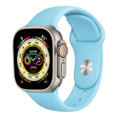 Ремешок CDK для Apple Watch 46mm (Series 10) | M / L Silicone Sport Band (05531) (light blue) 018059-131 фото