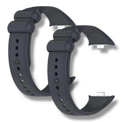 Ремешок 2шт CDK для Xiaomi Mi Smart Band 9 Pro | Silicone Sport Band (017124) (dark grey) 022137-128 фото