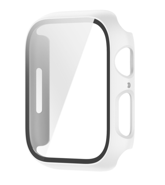 Чехол-накладка DK Пластик Soft-Touch Glass Full Cover для Apple Watch 45mm (white) 013559-127 фото