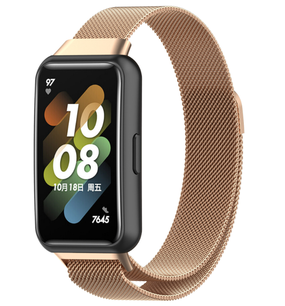 Ремешок DK Metal Milanese Loop Magnetic для Huawei Band 7 (rose gold) 014526-229 фото