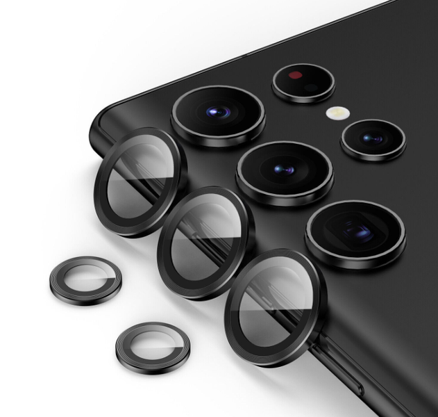 Защитное стекло на камеру DK Lens Metal Ring Eagle Eye для Samsung Galaxy S22 Ultra 5G (S908) (black) 015709-062 фото