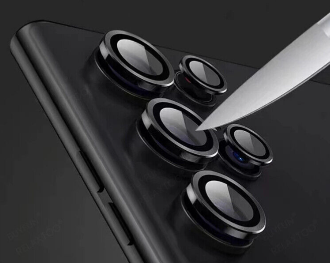 Захисне скло на камеру DK Lens Metal Ring Eagle Eye для Samsung Galaxy S22 Ultra 5G (S908) (black) 015709-062 фото
