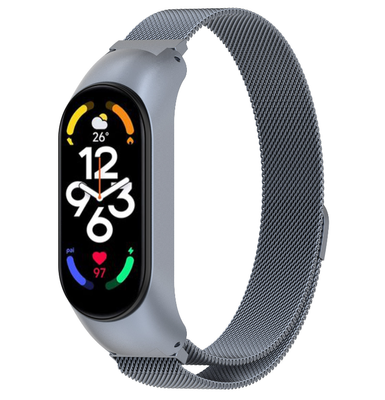 Ремешок DK Metal Milanese Loop Magnetic для Xiaomi Mi Band 7 (grey) 015135-385 фото