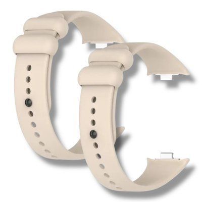 Ремешок 2шт CDK для Xiaomi Mi Smart Band 9 Pro | Silicone Sport Band (017124) (ivory) 022137-008 фото