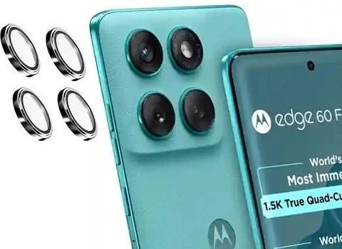 Защитное стекло 2шт CDK для Motorola Edge 60 Fusion | на камеру Lens Metal Ring Eagle Eye (022526) (black) 022637-062 фото