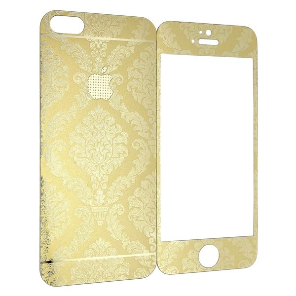 Защитное стекло DK-Case для Apple iPhone 5 / 5S / SE damask back/face (gold) 04313 фото