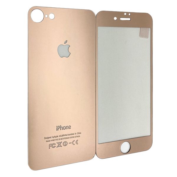 Захисне скло DK Mirror Full Glue back / face для Apple iPhone 7 / 8 (rose gold) 04393 фото