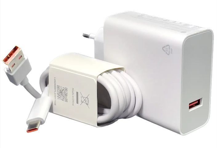 Зарядний пристрій + кабель 2 набори CDK Mi Turbo Charge/Hyper Charge 120 W USB для Xiaomi (016408) (white) 023088-162 фото
